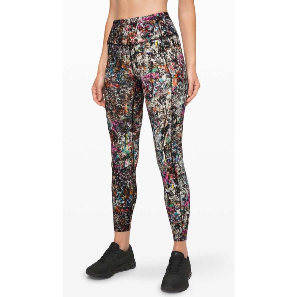 NWT Lululemon Fast and Free Tight II 25" *Non-Reflective Nulux Vitalize multi 6